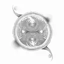 Yin and Yang add 1 coconut tree tattoo design idea