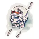 model in shower tattoo design idea