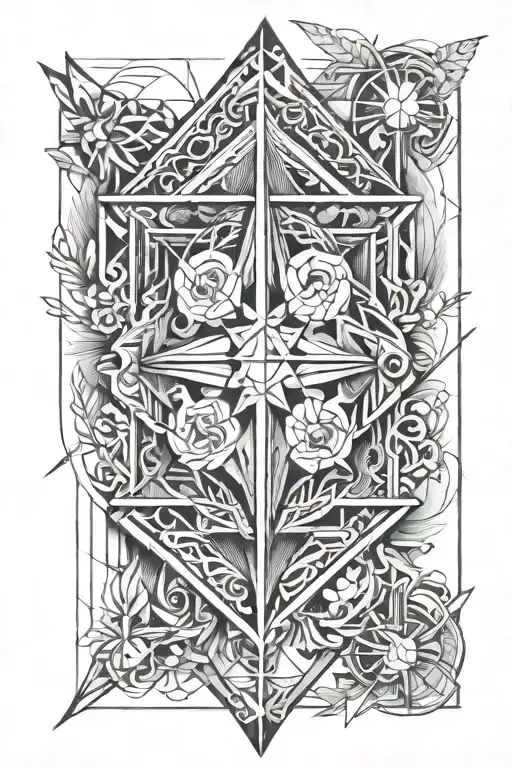 Half sleeve tattoo with stoics virtues discipline Justice wisdom courage tattoo design idea