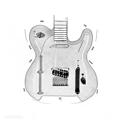 TELECASTER GUITAR tattoo design idea
