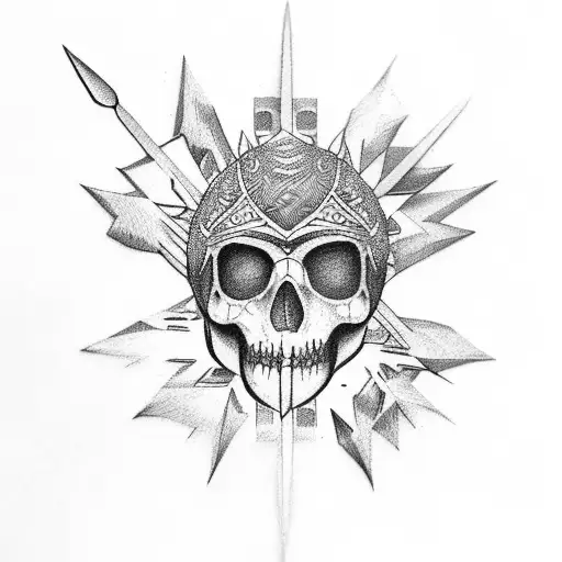 Spear of Longinus mexican style tattoo design idea