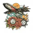 b52 bomber tattoo design idea