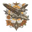 b52 bomber tattoo design idea