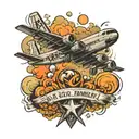 b52 bomber tattoo design idea