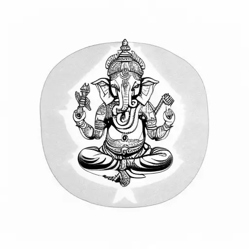 motorcycle, space, lord ganesha tattoo design idea