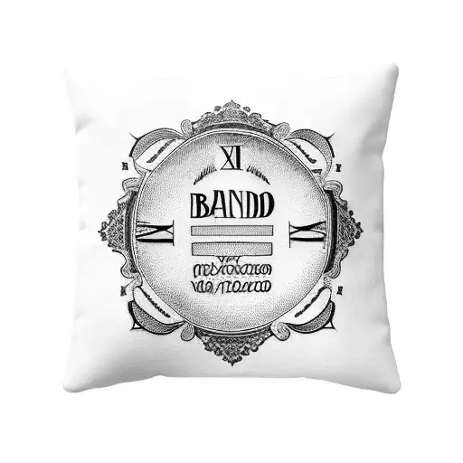  band tattoo with roman numeral birthdates tattoo design idea