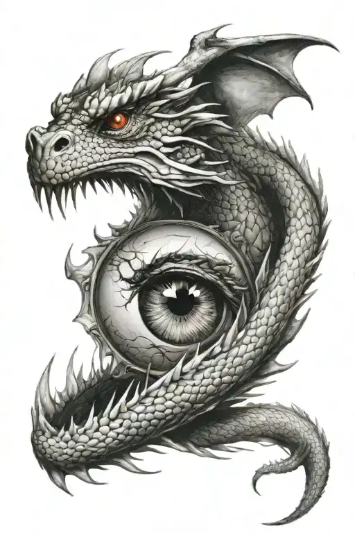 eye of the dragon tattoo design idea