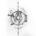 Telescope with Camera attatched Photographing a galaxy tattoo design idea