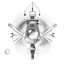 Telescope with Camera attatched Photographing a galaxy tattoo design idea