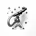 Telescope with Camera attatched Photographing a galaxy tattoo design idea