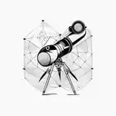 Telescope with Camera attatched Photographing a galaxy tattoo design idea