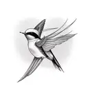 Swallow Bird tattoo design idea