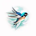 Swallow Bird tattoo design idea