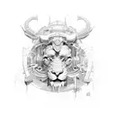 strength and thought  tattoo design idea