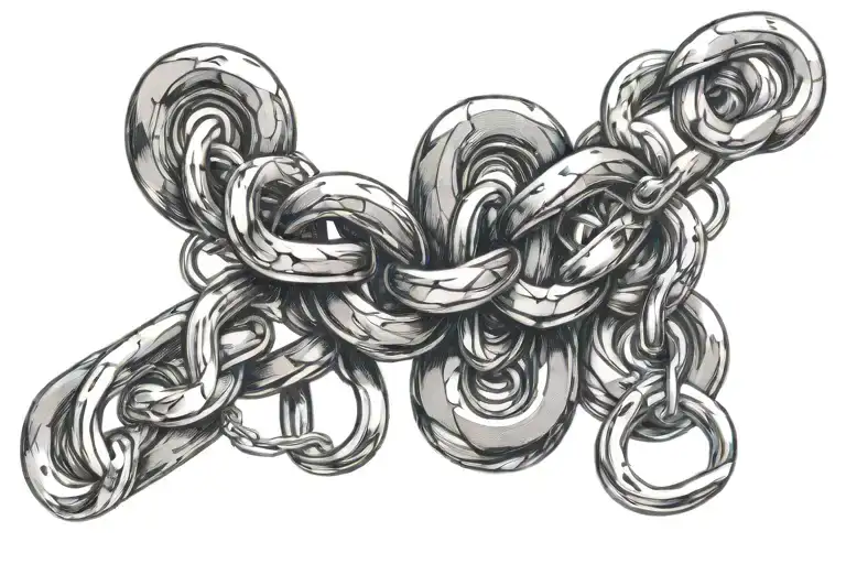 chain link tattoo design idea
