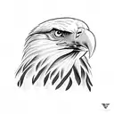 bald eagle with American flag tattoo design idea