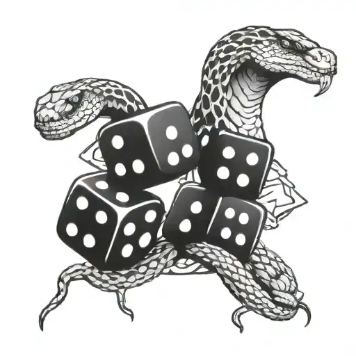 snake and dice tattoo tattoo design idea