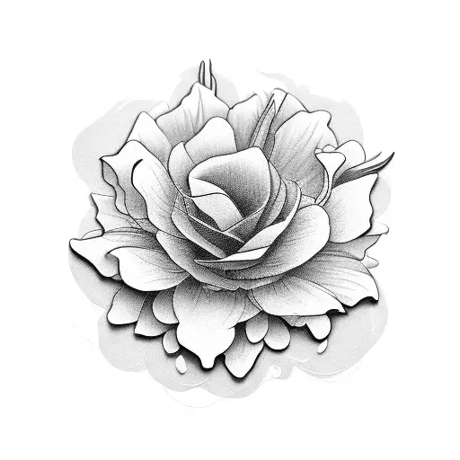 A flower blooming from a vinyl record tattoo design idea
