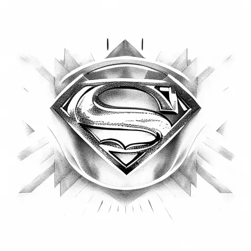 Superman symbol with a fish tattoo design idea