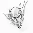 Superman ocean tattoo design idea