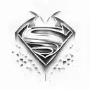 Superman ocean tattoo design idea