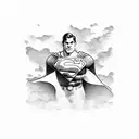 Superman ocean tattoo design idea