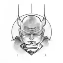 Superman ocean tattoo design idea