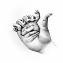 hand tattoo design showing details of a newborn, Name: Nova-Ren, weight: 7lb 8oz, DOB: 8/11/23, starsign: Scorpio  tattoo design idea