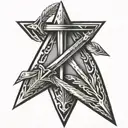 arrow, arrow-head, wishbone tattoo design idea