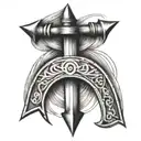 arrow, arrow-head, wishbone tattoo design idea