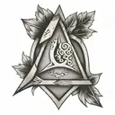 arrow, arrow-head, wishbone tattoo design idea