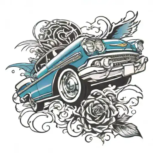 58 chevy impala tattoo design idea