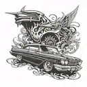 58 chevy impala tattoo design idea