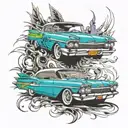 58 chevy impala tattoo design idea
