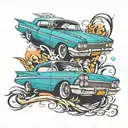 58 chevy impala tattoo design idea