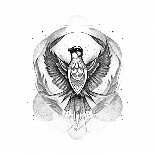 fenix bird tattoo design idea