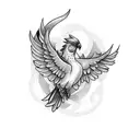 fenix bird tattoo design idea