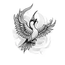 fenix bird tattoo design idea