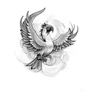 fenix bird tattoo design idea