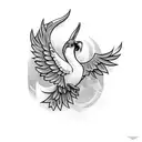 fenix bird tattoo design idea