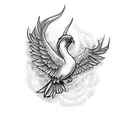 fenix bird tattoo design idea