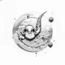 moon Kodama  tattoo design idea