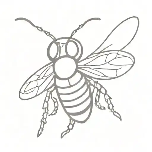 the wasp with parachute in its paws connected tattoo design idea