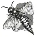 the wasp with parachute tattoo design idea