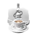 Café e cerveja tattoo design idea