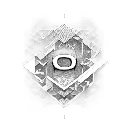 P letter in Aum sign tattoo design idea