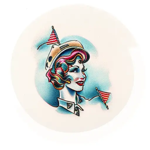 cowgirl tattoo design idea