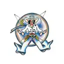 cowgirl tattoo design idea