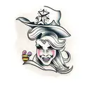 cowgirl tattoo design idea