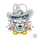 cowgirl tattoo design idea